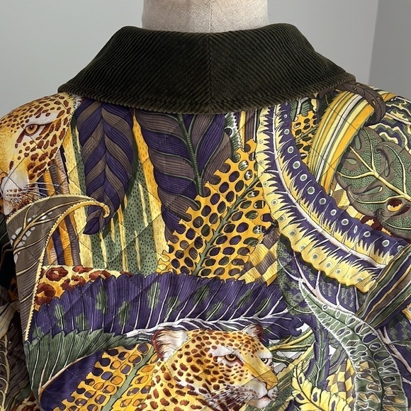 Vintage  Salvatore Ferragamo Tiger Jungle Print Art Jacket size Medium - Picture 14 of 15